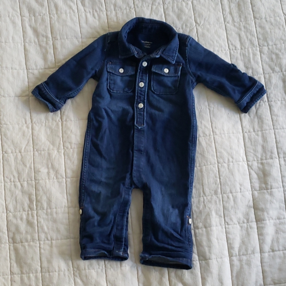 Baby Gap denim coveralls / romper